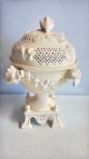 Royal Creamware Masterpieces Pierced Pot-Pourri Urn, Made in England