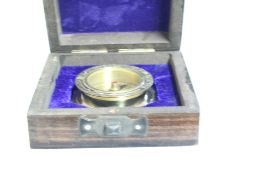 Boxed brass compass
