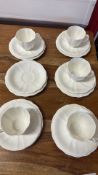 Royal Crown Derby White Porcelain Tea Service Pieces