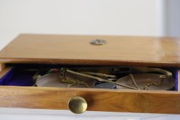Wooden draw & brass scales