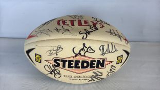 Steeden Tetleys Super League Signed Rugby League Ball