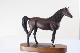 Beswick Arab Xayal stallion on wooden base