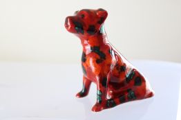 Anita Harris staffy dog signed in gold