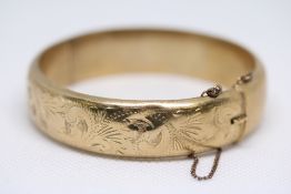 1/20th 12ct rolled gold bangle Weight 21g