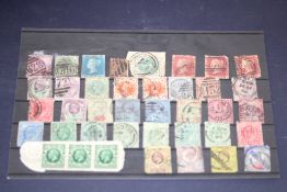 Collection of Victorian stamps to include penny re