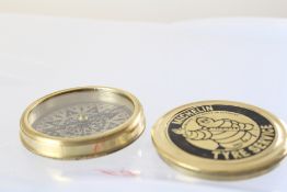 Brass Michelin tyres services compass