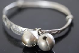 Boxed babies silver bangle