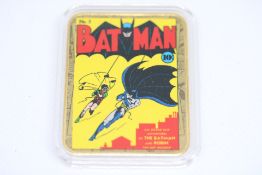 Batman No1 DC comics gold plated ingot in protecti