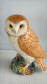 Beswick Glazed Ceramic Owl Figure