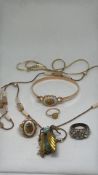 Gold Coloured Costume Jewellery including stone se