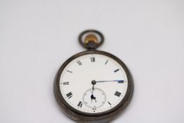 Silver cased pocket watch A.F