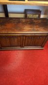 L. Marcus Ltd. Oak Coffer with Gothic Carved Panels