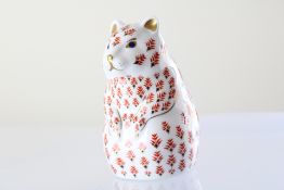Royal crown derby hamster with gold stopper
