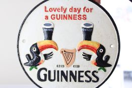 Cast iron sign Lovely day for a Guinness