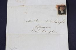 1840 penny black with letter envelope