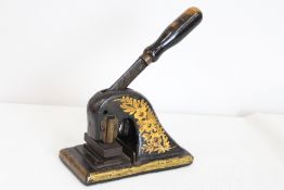 A Victorian or Edwardian 1870-1910 cast iron desk