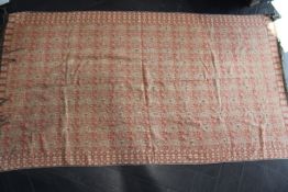 A Kashmiri shawl with paisley design and hand stit
