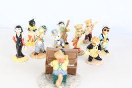 Beswick cat jazz band set of 10