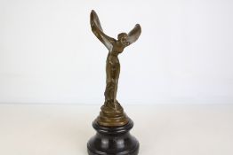 Bronze spirit of ectacy on marble base