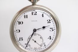 Military Rolex pocket watch with sub second dial a