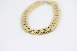 925 Silver gold plated curb bracelet Weight 39.2g