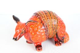 Anita Harris armadillo signed in gold