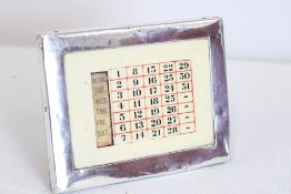 A mid 20th century perpetual desk calendar, with s