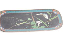 Meiji period Japanese cloisonne dish, depicting Bu