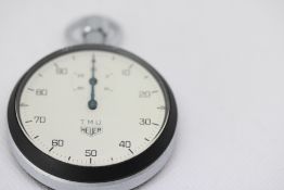 Heuer T.M.U stop watch with sub second dial