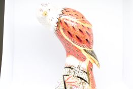 Royal crown derby red kite with gold stopper & box