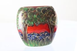 Anita Harris small vase bluebell wood signed in go