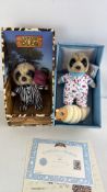 2 boxed Compare the Meerkat soft toys with certificates