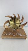 Sunburst novelty quartz table clock