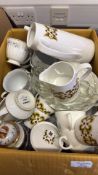 A group of mixed ceramic teaware, including Noritake “Sweet Leilani” pieces