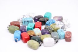 Collection of hardstone pendants