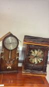2 rustic-style mantel clocks