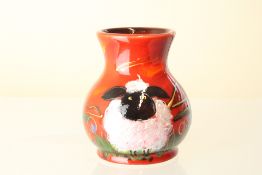 Anita Harria sheep vase signed in gold