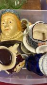 Group of character jugs including Burgess & Leigh Quaker Oats Company limited edition jug