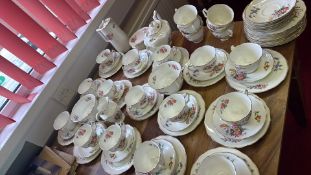 Crescents & Sons Floral Bone China Tea Service (Group)