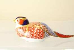 Royal crown derby pheasant silver stopper