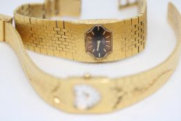 Two Ladies Gold Plated Watches, 1 Swiss Made Rotar