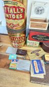 Very early shop tins & boxes