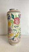 Poole Pottery Floral and Bird Decorated Vase