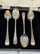 4 Silver spoons, full London hallmarks with squirr