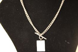 Victorian silver double albert & fob