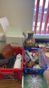 A group of assorted ceramics, glassware, ornaments, stationery and mixed sundries