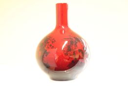 Royal Doulton flambe large woodcut vase No 1618