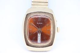 Slava Gold Plated Gents Watch Made in USSR with Da