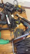 Group of Bosch and Black & Decker Power Tools, Charger, Battery and Drill Bits