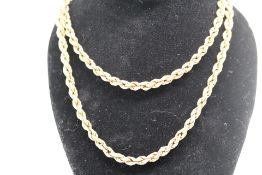 9ct Gold rope chain Weight 4.6g